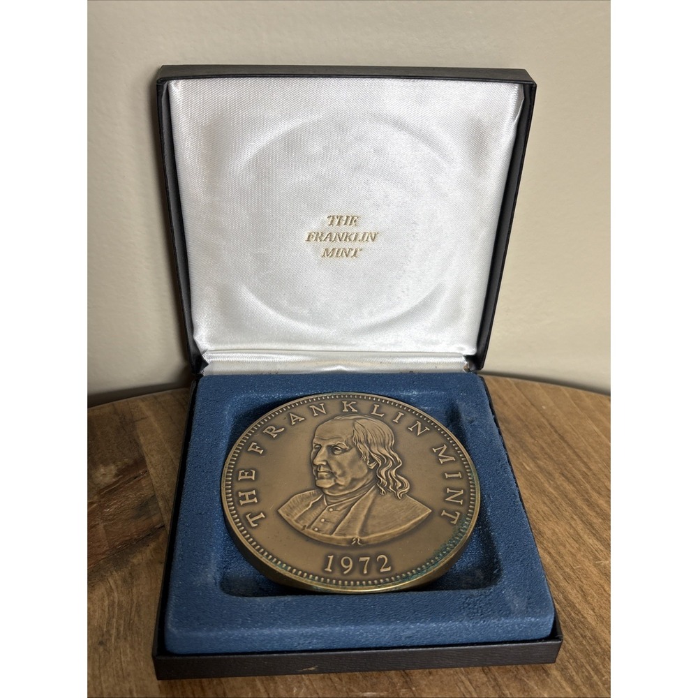 1972 The Franklin Mint Bronze 3" Calendar Medal Medallion
